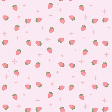 System Aesthetic, Gfx Roblox Background, Strawberry Background, Strawberry Moon, Pink Wallpapers, Kawaii Background, Strawberry Moons, Strawberry Pattern, Light Icon