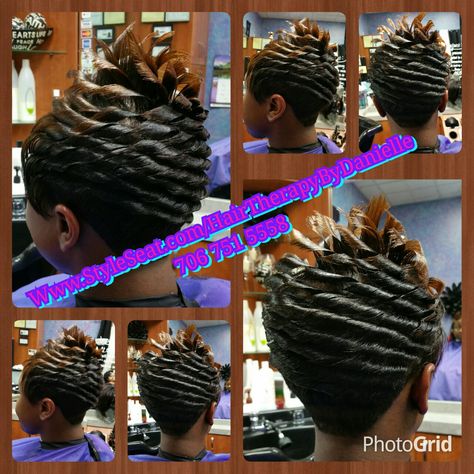 Relaxed hair short cut and freeze style Freeze Curls On Short Hair, Frozen Hairstyles, Frozen Hair, Hair Diffuser, Black Hair Short Cuts, How To Curl Short Hair, Black Ponytail Hairstyles, Natural Wavy Hair, Natural Hairstyles For Kids