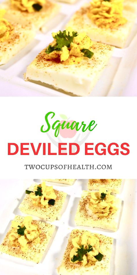 Square Deviled Eggs are a new and easy way to make perfectly beautiful deviled eggs every time. The wonderful taste is the same, but the technique is so much better. Egg Appetizer, Holiday Appetizers Easy, Incredible Recipes, Holiday Appetizers, Healthy Chef, Party Foods, Deviled Eggs, Spaghetti Squash, Cookies Recipes Chocolate Chip