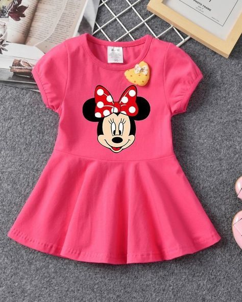 Micky Mouse Dress available as seen Colors : Hot pink Age : 0.5 - 1year Price : GHS 50 For enquires DM or Call/Text or WhatsApp on 0554544363 Nationwide delivery at a cost Summer Princess, Mickey Mouse Outfit, Loose Skirt, Dresses Printed, Mouse Dress, Short Sleeved Dress, Clothes Cute, Princess Girl, Girl Dresses