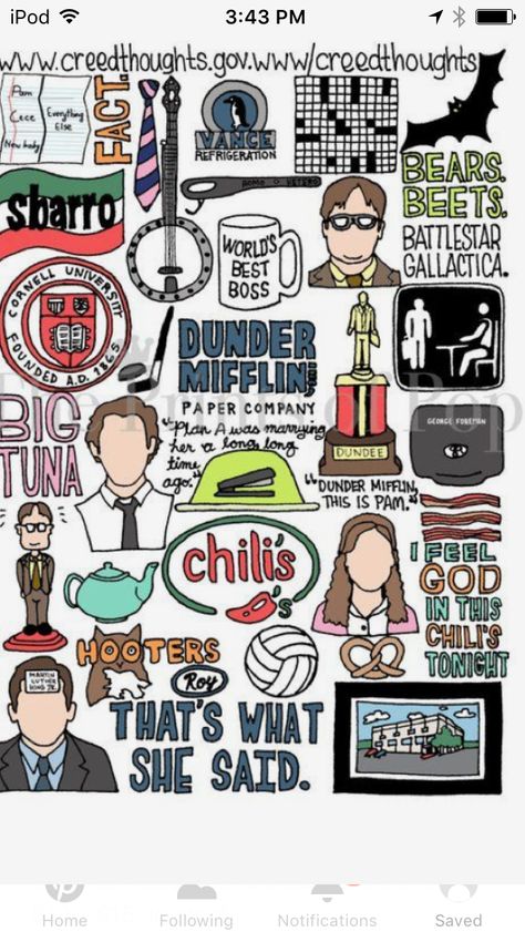 The Office Doodles, The Office Tattoo, Office Sketch, Best Of The Office, The Office Stickers, Office Jokes, The Office Show, Office Paint, Office Tv Show