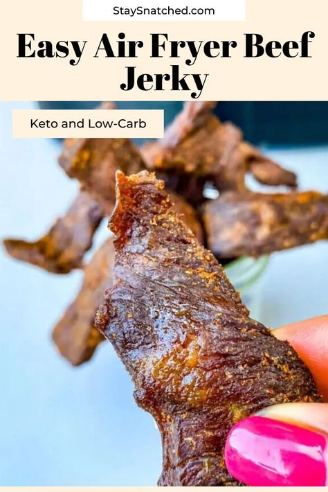 Jerky Recipes Air Fryer, Air Fryer Beef Jerky Recipes, Air Fryer Jerky, Beef Jerky Recipe Air Fryer, Keto Jerky Recipe, Air Fryer Beef Jerky, Ground Beef Jerky Recipe, Beef Jerky Recipe Dehydrator, Jerky Recipes Dehydrator