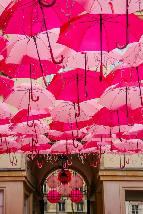 Pink umbrellas in Paris Paris in Spring photo by Falling Off | Etsy Venue Aesthetic, Instagram Walls, Paris In Spring, Spring In Paris, Amsterdam Photos, Springtime In Paris, District 9, Pink Umbrella, Pink Photography