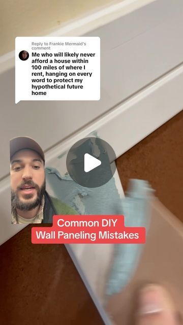 Remodel School on Instagram: "If you’re DIY-ing wall paneling, here’s some common mistakes to avoid.

#wallpanelling #wainscoting #homerenovation #homeremodel #kitchenremodel" Judges Paneling, End Of Hallway, Faux Wainscoting, Wainscoting Panels, Kitchen Refresh, What To Watch, Wood Panel Walls, Wainscoting, Home Improvement Projects