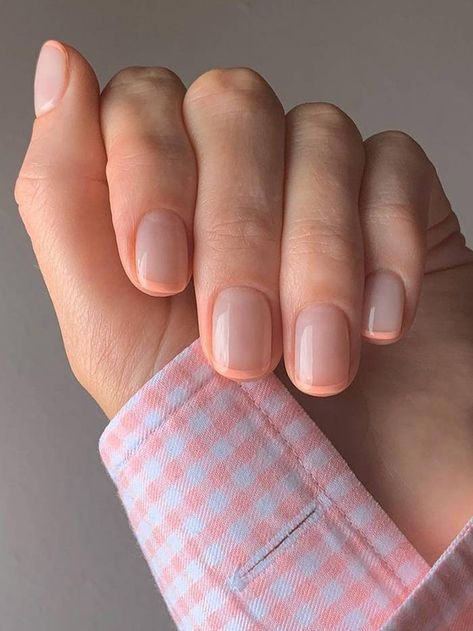 Why the Micro Manicure Is Set to Be Huge in 2021 | Who What Wear Gel French Manicure, Minimal Nails, Hair Wedding, Rainbow Nails, Summer Nails Colors, Gel Manicure, French Manicure, Nude Nails, Nail Trends