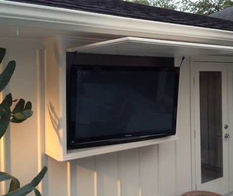 Weatherproof Tv Enclosure, Outdoor Tv Box, Outdoor Tv Mount, Outdoor Tv Enclosure, Outdoor Tv Cabinet, Tv Enclosure, Outdoor Tv Covers, Covered Patio Design, Outdoor Cabinet