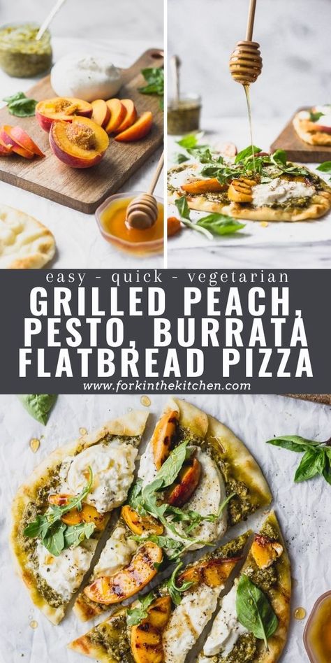 Burrata Flatbread, Flatbread Dinner, Pesto And Burrata, Vegetarian Flatbread, Homemade Pizza Recipe Easy, Naan Flatbread, Grilled Flatbread, Drink Recipies, Homemade Flatbread