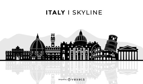 Silhouette Italy Skyline Design #AD , #Italy, #Skyline, #Design, #Silhouette Italy Silhouette, Skyline Tattoo, Skyline Drawing, Italy Skyline, Building Silhouette, Black Building, Skyline Silhouette, Silhouette Wall Art, Design Silhouette