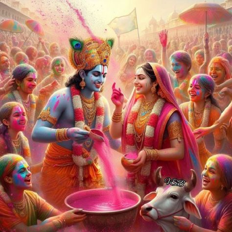 Photos Of Lord Krishna, Krishna Holi, God Krishna, Blue Emoji, Hanuman Images, Lord Photo, Ram Photos, Cartoon Wallpaper Hd, Vedic Art