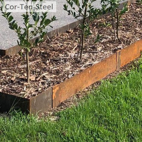 Corten Edging, Corten Garden, Edging Landscape, Steel Edging Landscape, Metal Garden Edging, Steel Garden Edging, Garden Edge, Mediterranean Garden Design, Steel Edging