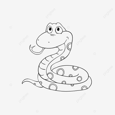 Snake Clipart Black And White, Line Art Snake, Social Media Poster Drawing, Snake Black And White, Clip Art Animals, Snake Clipart, Snake Png, Art Snake, Wing Drawing