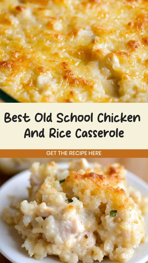 Indulge in the ultimate comfort food with this classic old-school chicken and rice casserole recipe. Perfect for cozy family dinners or meal prepping for the week ahead, this hearty dish is sure to become a staple in your kitchen. Packed with tender chicken, flavorful rice, and a creamy sauce, every bite is a taste of nostalgia. Easy to make and even easier to enjoy, this traditional casserole will quickly become a favorite at your table. Drumsticks Oven, Mushroom Casserole, Chicken And Rice Casserole, Chicken Rice Casserole, Rice Casserole Recipes, Batter Recipe, Cream Of Celery Soup, Chicken Drumsticks, Chicken And Rice