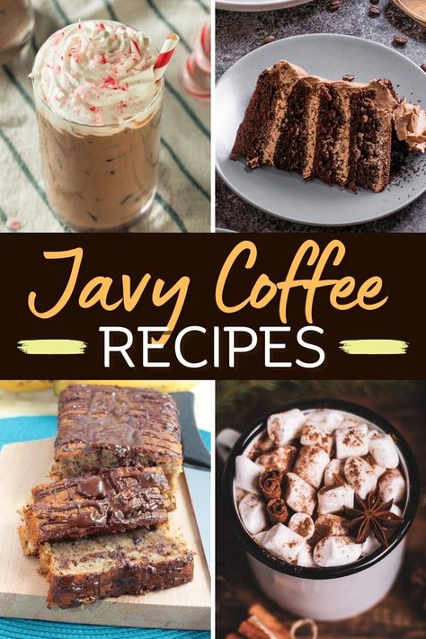 Whip up some tasty creations with these Javy Coffee recipes! From brownies to cheesecake to martinis, you'll love them all. Javy Coffee Recipes, Coffee Protein Smoothie, Coffee Recipes Hot, Iced Coffee Recipes, Banana Coffee Cakes, Javy Coffee, Peppermint Syrup, Cold Brew Recipe, Espresso Recipes