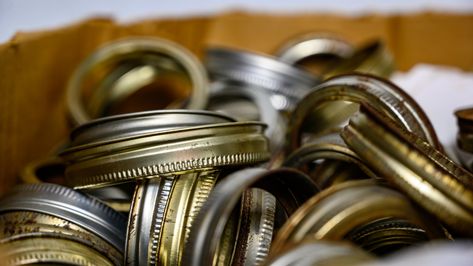 Keep Mason Jar Lids From Cluttering Up Your Cabinets With A Space-Saving Hack - House Digest Mason Jar Lids Diy, Canning Jar Lids, Faux Branches, Space Saving Hacks, Mini Terrarium, How To Clean Rust, Canning Lids, Ring Storage, Canning Jar