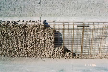 Dura-WallVeener14 Wall Veneer, Gabion Wall Design, Gabion Walls, Stone Veneer Wall, Architectural Concept, Gabion Baskets, Fence Doors, Gabion Wall, Facade Material