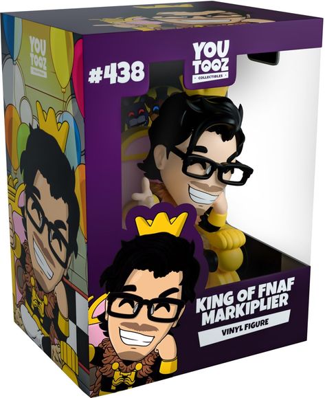 PRICES MAY VARY. Youtooz King of FNAF Markiplier Collection: Mark Edward Fischbach also known as the man with the wide neck or Markiplier is an American Youtuber, actor and comedian originally from Honolulu, Hawaii. Having amassed billions of views and tens of millions of subscribers, Markiplier's kindness, deep voice and booming laugh are recognizable worldwide. Youtooz King of FNAF Markiplier Action Figure: The king returns! At 5.1 inches tall Markiplier takes his rightful place as King of FNA Bear Pelt, Black Rimmed Glasses, Golden Belt, Watermelon Plant, Pop Disney, Raised Eyebrow, Baby Gym, Maneki Neko, Markiplier