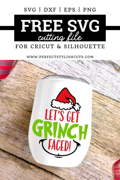 FREE Let's Get Grinch Faced SVG File for Cricut Christmas Projects - Free Grinch SVG Grinch Cups Diy, Free Grinch Svg, Cricut Christmas Projects, Grinch Head, Nightmare Before Christmas Font, Grinch Cricut, Christmas Fonts Alphabet, Svg Patterns, Christmas Fonts Free