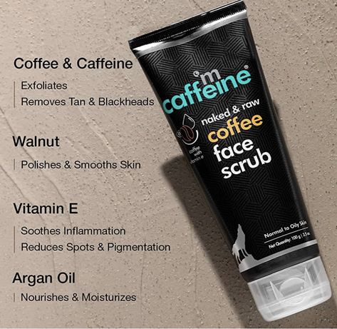 Amazon.com: mCaffeine Coffee Exfoliating Face Scrub for Blackhead Removal & Skin Polishing | Skin Exfoliator for Face with Argan Oil & Walnut | SLS & Paraben Free Facial Cleanser for Men & Women, 3.5 Oz : Everything Else Scrub For Face, Face Exfoliating, Skin Exfoliator, Coffee Face Scrub, Coffee Face Mask, Natural Face Cleanser, Dead Skin Removal, Exfoliating Face Scrub, French Skincare