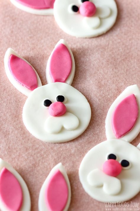 Easter Bunny Cupcake Fondant Toppers Easter Cupcakes Easy, Bunny Cupcake, Easter Bunny Cupcakes, Bunny Cupcakes, Easter Bunny Cake, Fondant Cupcake Toppers, Gourmet Cupcakes, Easter Bunny Ears, Diy Cake Topper