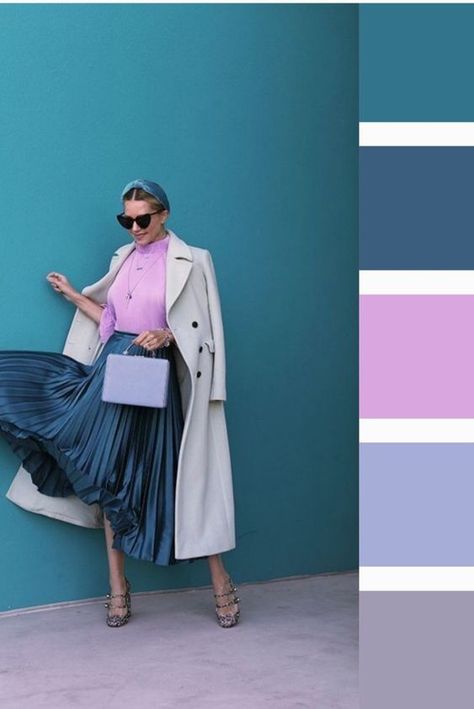 Soft Summer Winter Outfits, Soft Summer Color Palette, Coordinates Outfits, Soft Summer Colors, Mode Hijabi, Colour Combinations Fashion, Color Combos Outfit, Winter Typ, Color Blocking Outfits