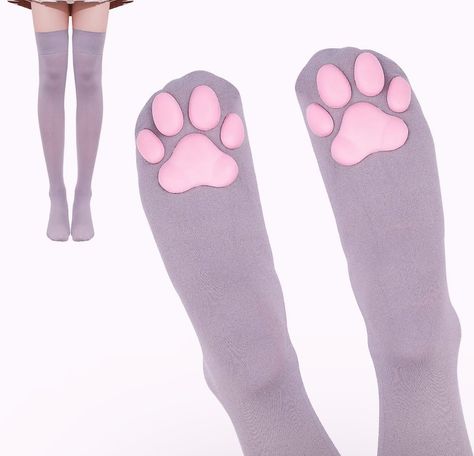 🐾 TOEBEANZ 3D Kitty Paw Thigh-High Socks on sale now! Do YOU want an extra pair? Thigh High Aesthetic, Paw Socks, Paws Socks, Cat Paw, Thigh High Socks, Cat Paws, Thigh High, High Socks, Thigh Highs