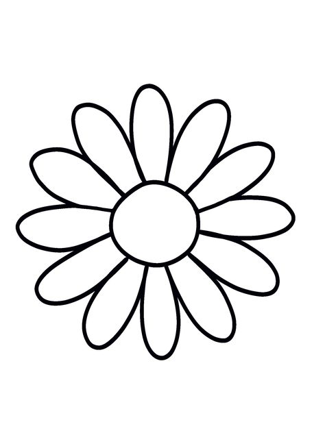 Punching Drawing, Simple Daisy Drawing, Flower Drawing Design Simple, Easy Drawings For Kids Simple, Cute Easy Coloring Pages, Easy Simple Drawings, Shoe Coloring Pages, Simple Coloring Pages For Kids, Easy Coloring Pages For Kids