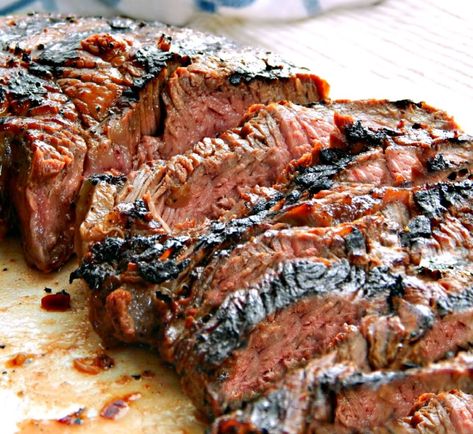 Teriyaki Marinated Steak - Frugal Hausfrau Teriyaki Steak, London Broil Recipes, Beef Flank, Teriyaki Recipe, Swiss Steak, London Broil, Marinated Steak, Marinade Recipes, Sirloin Steaks