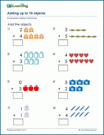 Adding Numbers, Good Study Habits, Kindergarten Addition Worksheets, Counting Worksheets, Addition Worksheets, Math Addition, Simple Math, Simple Addition, Online Lessons