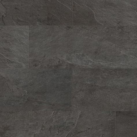 Flooring :: Quick-Step Livyn Luxury Vinyl Flooring :: Ambient Click :: Black Slate AMCL40035 Laminate Wall Panels, Acrylic Wall Panels, Quick Step Flooring, Laminate Wall, Click Flooring, Bathroom Wall Panels, Lvt Flooring, Solid Wood Flooring, Tiles Texture