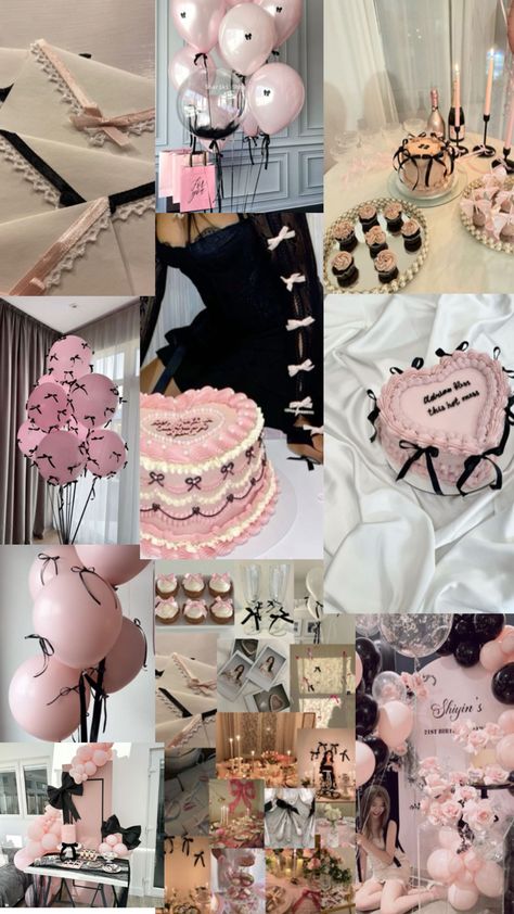 9|20|24 Pink Birthday Theme, Coquette Birthday, Pink Birthday Decorations, Hello Kitty Theme Party, 18th Birthday Party Themes, 17th Birthday Ideas, 13 Birthday Cake, Happy 13th Birthday, Birthday Freebies