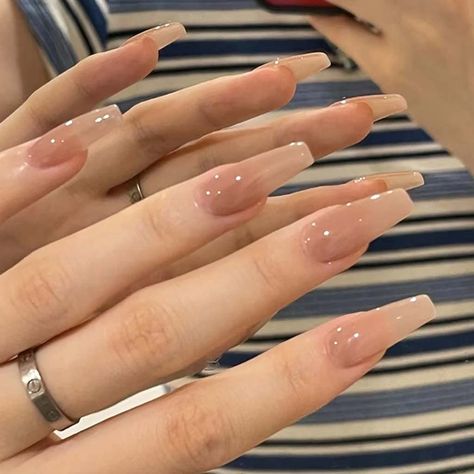 PRICES MAY VARY. 【Service Guarantee】If you have any questions about this nude press on nails, please feel free to contact us by Email. In case of transportation damage or quality problems, REPLACEMENT guarantee is provided. 【Eco-Friendly】Our long fake nails are made of environmentally friendly ABS resin material, which is non-toxic, tasteless and environmentally friendly. 【Package Contents】24 PCS Press on Nails & A Nail File & Jelly Glue Stickers.(Durability of jelly glue is NOT as good as liqui Glitter French Nails, Fake Nails Long, Manikur Kuku, Pointed Nails, Coffin Press On Nails, Stick On Nails, Nailed It, Manicure E Pedicure, Artificial Nails