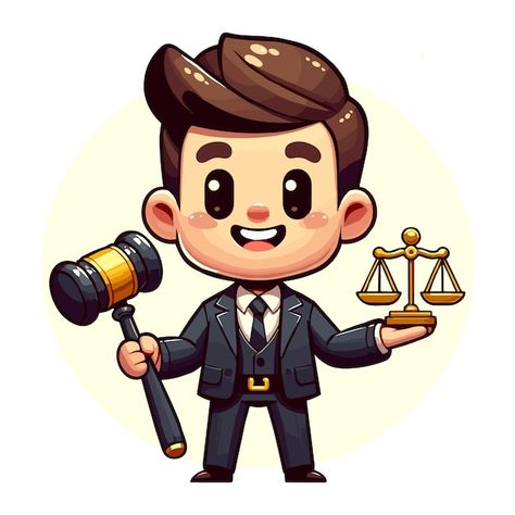 Lawyer Clipart, Lawyer Drawing, Lawyer Illustration, Lawyer Cartoon, Mascot Reference, Male Lawyer, Tie Drawing, Justice Scale, Anime Face Drawing