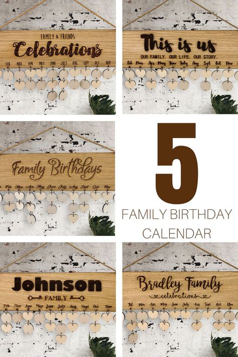 The family celebrations calendar is personalized with the family name. Just type in the family name and we will personalize the family calendar board. Custom family board will not let you forget the most important dates. #woodencalendar #familycalendarboard #familybirthday #housewarminggift #homedecor #customgift Wood Planner, Family Birthdays Sign, Family Birthday Calendar, Family Celebrations Board, Celebration Board, Family Birthday Board, Wood Calendar, Planner Board, Wooden Calendar