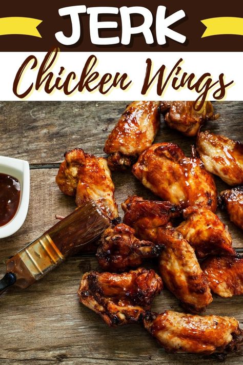 Bright, fiery, and incredibly tasty, these Jamaican jerk chicken wings are such a pleasant change from the usual buffalo and honey garlic wings. Honey Garlic Jerk Chicken Wings, Wingette Recipes, Jerk Chicken Wings Recipe, Jamaican Jerk Chicken Wings, Honey Garlic Wings, Chicken Wing Recipes Fried, Jerk Chicken Wings, Awesome Chicken, Garlic Wings