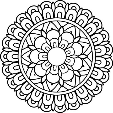 Mandala Book, Arte Yoga, Mandala Art Therapy, Mandala Stencils, Mandala Vector, Mandala Design Pattern, Outline Designs, Mandala Design Art, Mandala Coloring Pages