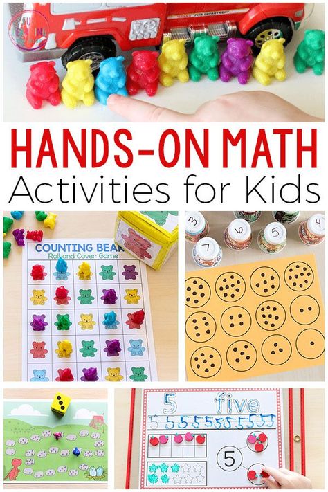 These hands-on math activities are fun and engaging. There are printables and games that are perfect for math centers of small group instruction. Teach math concepts and number sense with these activities. Hands On Math Activities, Fun Worksheets For Kids, Math Activities For Kids, Fun Math Activities, Prek Math, Kindergarten Math Activities, Kids Math Worksheets, Small Group Instruction, Fun Worksheets