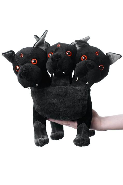 Killstar £15 Cerberus Plush, Gothic Plushies, Halloween Plushies, Fox Toys, Cute Stuffed Animals, Cute Plush, Bear Plush, Toys Shop, Plush Dolls