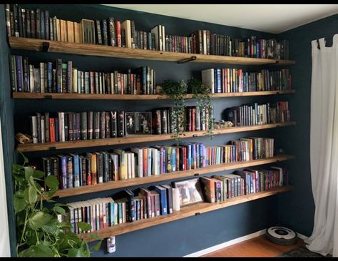 Library Design Home, Home Library Rooms, Library Home, Wallpapers Home, Library Wall, Regal Design, Home Library Design, Book Wall, Wall Bookshelves