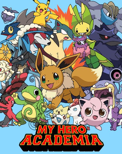 Mha As Pokemon, My Hero Academia Pokemon, Mha Pictures, Anime Fusion, Animal Anime, Pokemon Crossover, Pokemon Comics, Anime Lover, Cartoon Crossovers