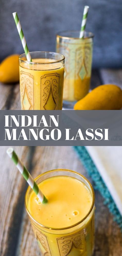 Classic Meal Ideas, Mango Lassi Alcohol, Delicious Indian Recipes, Mango Lassi Smoothie, Mango Indian Drink, Mango Lassi Cocktail, How To Make Mango Lassi, Indian Lassi Recipe, Indian Smoothie Recipes