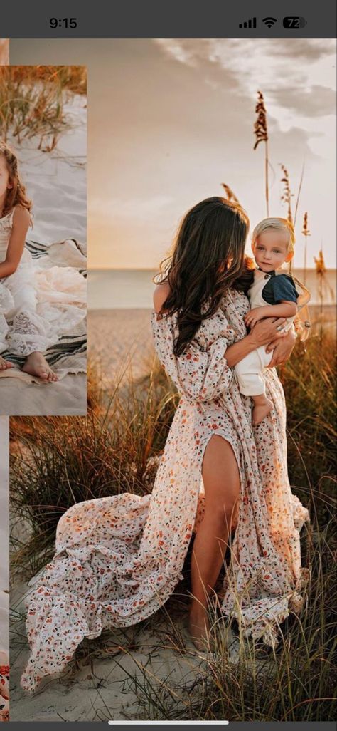 Light Pink Floral Dress, Lake Photoshoot, Fall Beach, Hawaii Outfits, Family Pic, Beach Pics, Beach Shoot, Cannon Beach, Family Picture