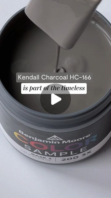 Benjamin Moore on Instagram: "Let’s learn more about Kendall Charcoal HC-166! With its rich, varied undertones, this dark neutral works beautifully with a wide spectrum of colors, and our color expert Anastasia is here to walk you through how to use it. #BenjaminMoore #Paint #Home #DIY #PaintColors  #InteriorDesign #HomeRenovation" Benjamin Moore Charcoal Slate, Kendall Charcoal Benjamin Moore Exterior, Kendall Charcoal Benjamin Moore, Benjamin Moore Kendall Charcoal, Charcoal Grey Paint, Benjamin Moore Exterior, Kendall Charcoal, Charcoal Walls, Grey Paint