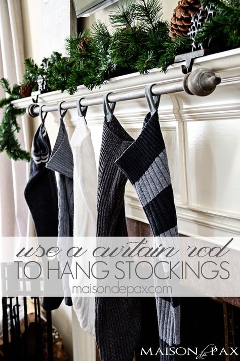 How To Hang Stockings On Fireplace, How To Hang Christmas Stocking On Mantel, Hanging Christmas Stockings On Mantel, Hang Stockings On Mantel, Hanging Stockings On Mantel, How To Hang Stockings On Mantel, Stocking Hanging Ideas No Fireplace, Diy Stocking Holder, Stocking Holders For Mantle