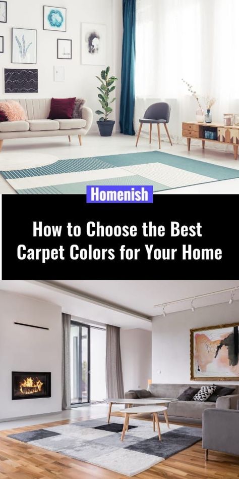 Carpet is an easy maintenance, comfortable and warm flooring that has always been a popular choice. When it comes to choosing the color of your carpet, you must make sure it matches the style of your interiors. Small Grey Couch, Charcoal Grey Carpet, Wooden Floors Living Room, Wall Color Schemes, Dark Wooden Floor, Choosing Carpet, Basement Carpet, Grey Floor Tiles, Neutral Carpet