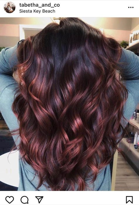 Fun Balayage Hair, Red Balayage Hair, Red Balayage, Wine Hair, Fall Hair Trends, Hair Color Auburn, Brown Hair Balayage, Burgundy Hair, Balayage Brunette