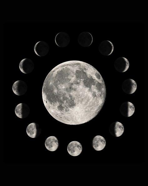 Moon Phases - Full Moon Phases, Mystical Moon, Full Moon Ritual, Embracing Change, Lunar Cycle, The Natural World, Human Activity, Space And Astronomy, Moon Phases