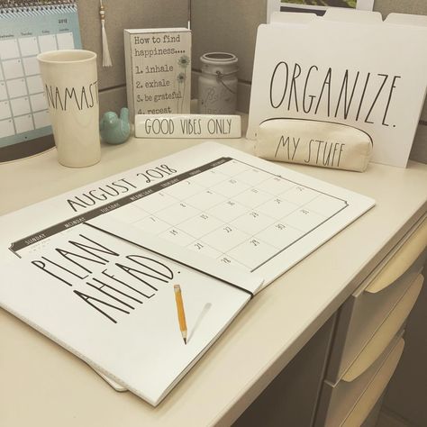 Work Desk Aesthetic Office Cubicle, Rustic Cubicle Decor Ideas, Rae Dunn Classroom, Cubicle Signs, Cute Cubicle, Work Cubicle Decor, Cubicle Office, Desk Stuff, Rae Dunn Office