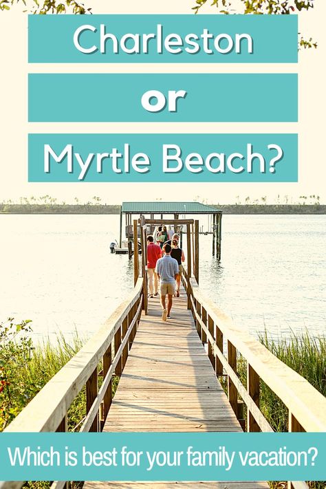 Let's look at both of these South Carolina coastal cities and decide which is best for your family vacation. Charleston, SC or Myrtle Beach, SC? Charleston vs Myrtle Beach - Myrtle Beach to Charleston - Myrtle Beach Vacation - Charleston Vacation - Charleston vacation with Kids - Myrtle Beach with kids family vacations Charleston Sc Beaches, Beach With Kids, Best Family Vacation Destinations, Charleston Vacation, Myrtle Beach Vacation, South Carolina Beaches, Best Family Vacations, Family Vacation Destinations, Coastal Cities