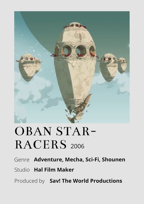 Oban Star-Racers Anime Minimalist poster 😊 Information taken from myanimelist.net and wikipedia.org Oban Star Racers, Poster Information, Anime Minimalist Poster, French Artists, Minimalist Poster, Anime Comics, Filmmaking, Concept Art, Sci Fi