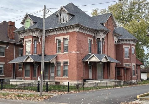 c.1890 Indiana Queen Anne Victorian Home For Sale Via Real Estate Auction - Old Houses Under $50K Radiant Heating System, Queen Anne Victorian, Antique Light Fixtures, Stationary Shop, Victorian Home, Radiant Heat, Christian Church, Antique Lighting, Detached Garage